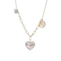 Zinc Alloy Necklace, fashion jewelry, gold, 49cm 