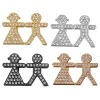 Cubic Zirconia Micro Pave Slide Charm, Brass, plated, fashion jewelry & DIY & with cubic zirconia Approx 