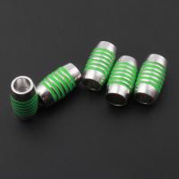 Zinc Alloy Large Hole Beads, Column, plated, DIY, green, 18*10*9mm Approx 7mm 