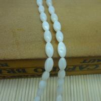 Natural White Shell Beads, Rice, DIY, white 