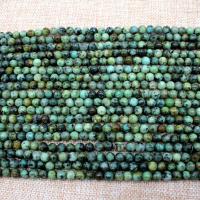 Naturelles perles Turquoise africaines, turquoise africaine naturelle, Rond, poli, DIY & normes différentes pour le choix, Vendu par brin