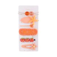 Children Hair Jewelry Set, Zinc Alloy, hair clip & hair jewelry elastic, Girl & fashion jewelry 4.5-7.5cm 