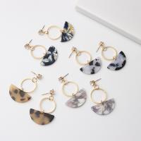 Zinc Alloy Drop Earring, with Acrylic, plated, for woman & with rhinestone 