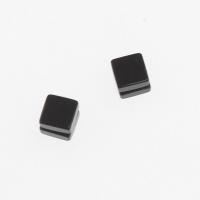 Magnetic Earring, 303 Stainless Steel, Square, plated, fashion jewelry & with magnetic & for woman, black, 5.8*6mm  