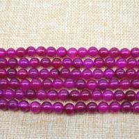Natürliche Rosa Achat Perlen, rund, poliert, DIY & verschiedene Größen vorhanden, verkauft von Strang