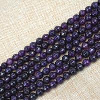 Natürliche violette Achat Perlen, Violetter Achat, rund, poliert, DIY & verschiedene Größen vorhanden, violett, verkauft von Strang