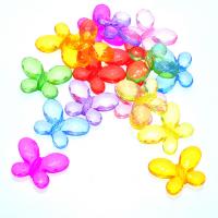 Perles acryliques transparentes, Acrylique, papillon, durable & DIY, plus de couleurs à choisir Vendu par kg