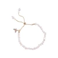 Cultured Freshwater Pearl Bracelets, fashion jewelry & for woman & with cubic zirconia 