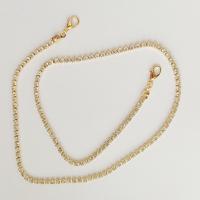 Zinc Alloy Mask Chain Holder, gold color plated, for woman & with rhinestone, 500mm 