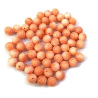 Synthetic Coral Beads, Round, DIY, orange, 6mm 
