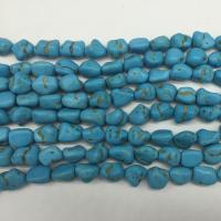 Synthetic Turquoise Beads, irregular, polished, DIY, green 