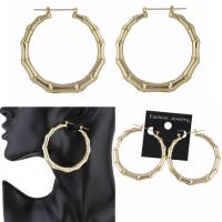 Iron Hoop Earring, plated, fashion jewelry & for woman 55mm 