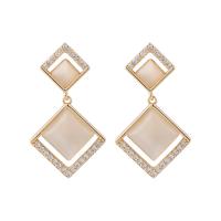 Cubic Zircon Brass Earring, fashion jewelry & for woman & with cubic zirconia 