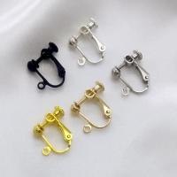 Zinc Alloy Clip Earring Component, plated, DIY 