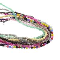 Gefärbter Marmor Perlen, Jade, rund, DIY & verschiedene Stile für Wahl & facettierte, keine, verkauft von Strang
