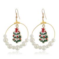 Christmas Earrings, pearl, fashion jewelry & for woman 