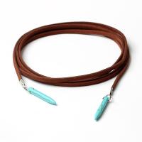 Turquoise Jewelry Necklace, Velveteen, with turquoise, for woman 35mm Approx 77.04 Inch 