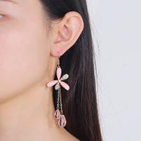 Crystal Drop Earring, Zinc Alloy, with Crystal, fashion jewelry, Crystal CAL 