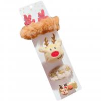 Christmas Hair Clip, Plush, handmade, 4 pieces & for children 