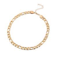 Brass Chain Necklace, gold color plated, for woman .598 Inch 