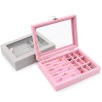 Jewelry Case and Box, Velveteen, Rectangle, durable 200*150*48mm 