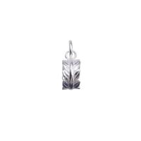 Sterling Silver Leaf Pendants, 925 Sterling Silver, plated, DIY Approx 4mm 