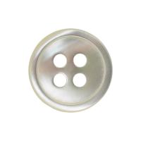 Nácar botón con 4 agujeros, Esférico, diverso tamaño para la opción, Blanco, Vendido por UD