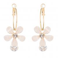 Zinc Alloy Leverback Earring & for woman & with rhinestone 
