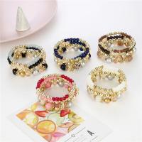 Glass Jewelry Beads Bracelets, Glass Beads, plated, multilayer & for woman Inch 