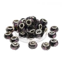 Inner Flower Lampwork Beads, Round & DIY 11*6*6mm Approx 2mm 