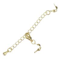 Brass Extender Chain, gold color plated 3mm Approx 1.5mm Approx 2 Inch 