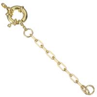 Brass Extender Chain, gold color plated 3mm Approx 3mm,4mm Approx 2 Inch 