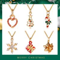 クリスマスジュエリーのセーターのネックレス, 亜鉛合金, クリスマスデザイン & ファッションジュエリー & 異なるスタイルを選択, 無色, 売り手 ストランド
