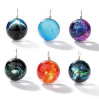 Glass Pendants, Round, handmade & time gem jewelry & DIY 21mm 
