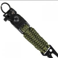 Parachute Cord Survival Bracelet, with Plastic, portable & with compass 4mm,19cm Approx 7.48 Inch 