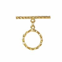 Brass Toggle Clasp, gold color plated, durable & DIY 
