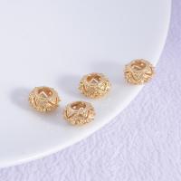 Large Hole Brass Beads, gold color plated, durable & DIY 