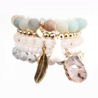 Druzy Bracelet , Natural Stone, with Brass, Donut, plated, 4 pieces & fashion jewelry & for woman 170*10mm 
