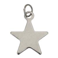 Stainless Steel Star Pendant, plated Approx 3.5mm 