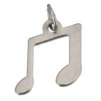 Stainless Steel Musical Instrument and Note Pendant, Music Note, plated Approx 3.5mm 