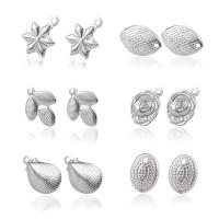 Edelstahl -Ohrring -Tropfen- Komponenten, plattiert, DIY & verschiedene Stile für Wahl & für Frau, Silberfarbe, 5PCs/Tasche, verkauft von Tasche