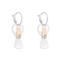Huggie Hoop Drop Earring, Zinc Alloy, silver color plated, for woman 