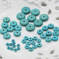 Synthetic Turquoise Beads, Flat Round, polished, DIY green 