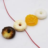 Harz Perlen Schmuck, rund, Epoxidharzklebstoff, unterschiedliche Farbe und Muster für die Wahl & DIY, keine, 34*13mm, verkauft von PC
