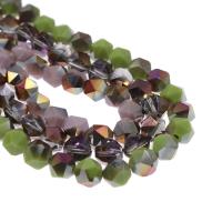 Bicone Crystal Beads, Polygon, plated & DIY & faceted 6mm Approx 1mm 