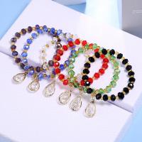 Zinc Alloy Crystal Bracelets, with Zinc Alloy, plated, fashion jewelry & for woman 17-18cm, Inner Approx 50mm 