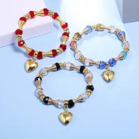 Zinc Alloy Crystal Bracelets, plated, fashion jewelry & for woman & with rhinestone 17-18CM, Inner Approx 50mm 
