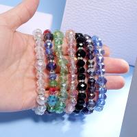 Zinc Alloy Crystal Bracelets, with Zinc Alloy, plated, fashion jewelry & for woman 17-18CM, Inner Approx 50mm 