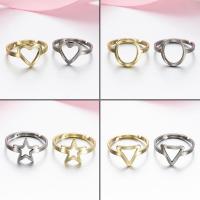 Edelstahl Open -Finger-Ring, plattiert, Einstellbar & Modeschmuck & verschiedene Stile für Wahl & für Frau, keine, 5x5x5cm, verkauft von PC