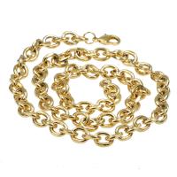 Eisen Fertigprodukte Halskette, Modeschmuck & unisex, Goldfarbe, verkauft von Strang